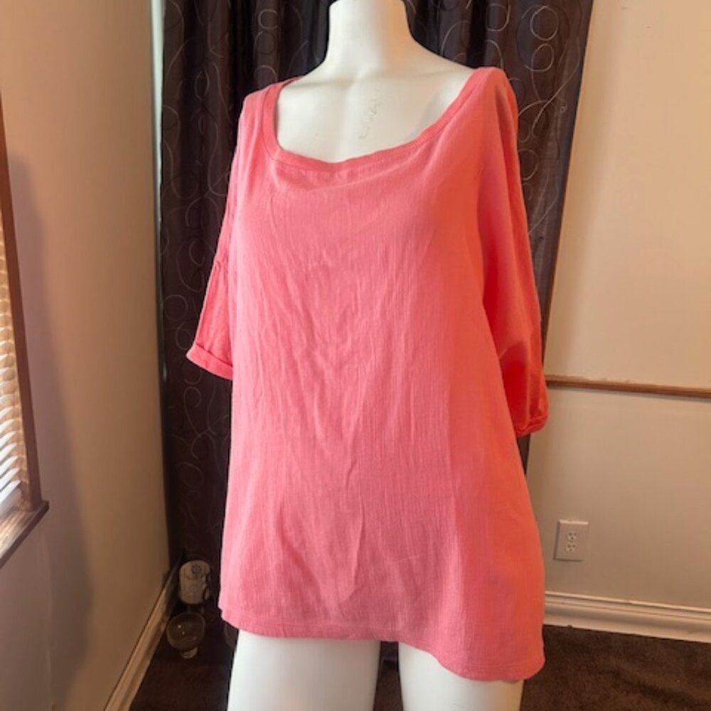 a.n.a. Peach oversized Cotton top, size XL